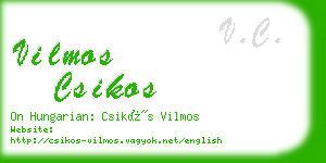 vilmos csikos business card